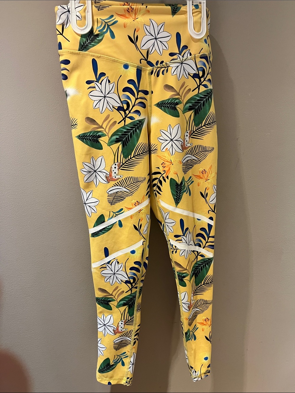 Ziya active floral tights with mesh panel